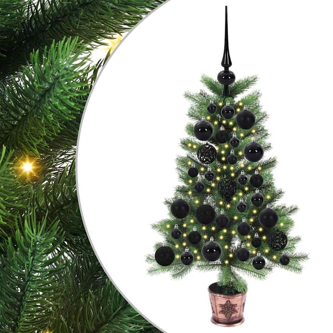 vidaXL - Kerstboom - met - 150 - LED - met - standaard - Groen - 65 - cm - PE