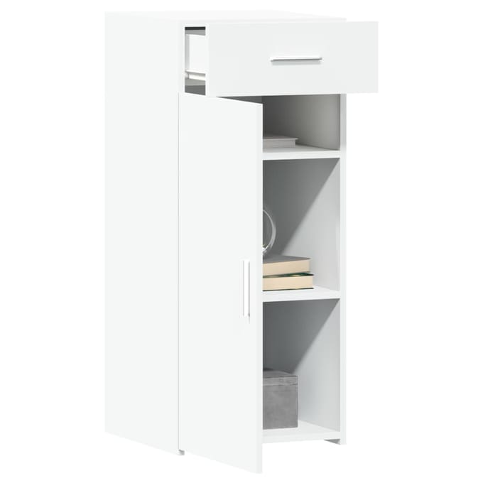 vidaXL - Dressoir - 40x42,5x93 - cm - bewerkt - hout - wit