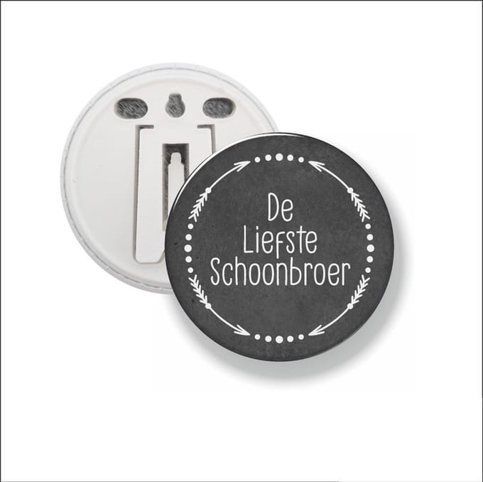 Button Met Clip 58 MM - De Liefste Schoonbroer