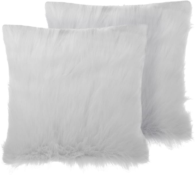 DAISY - Sierkussen set van 2 - Lichtbeige - 45 x 45 cm - Polyester