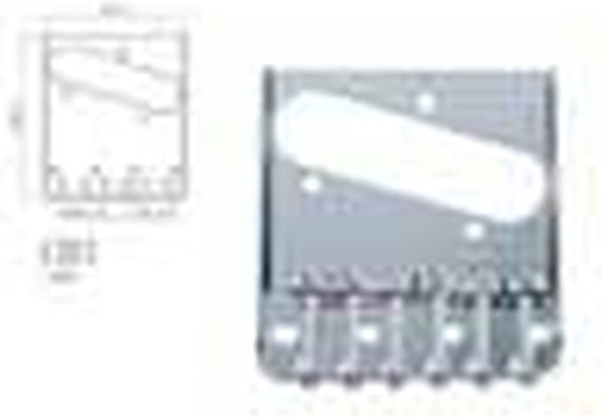 Brug-Staartstuk, Teaser tray style, grooved Saddles, chroom