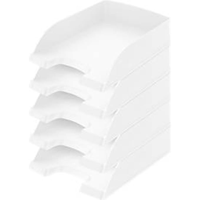 LEITZ® Opbergmand Standaard 5227, kunststof, 5 stuks, wit
