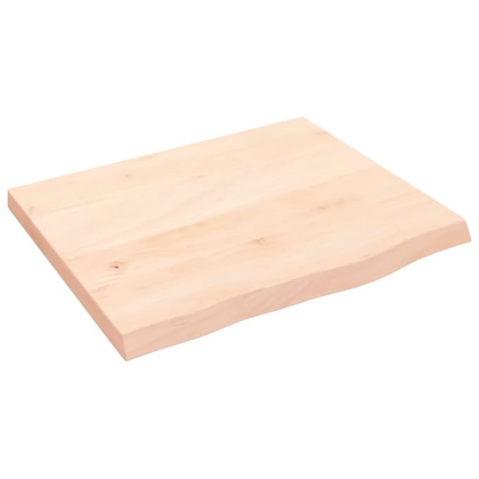 vidaXL - Wastafelblad - 60x50x(2-4) - cm - onbehandeld - massief - hout