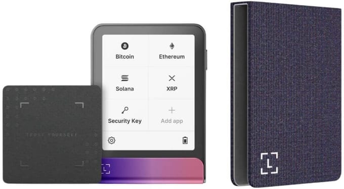 Ledger Flex Ferro Fuchsia + Magnet Folio Party Aubergine - Voordeelbundel - Hardware Wallet set - Magnetische case
