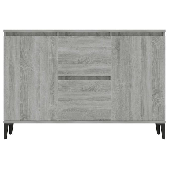 vidaXL - Dressoir - 102x35x70 - cm - bewerkt - hout - grijs - sonoma - eikenkleurig