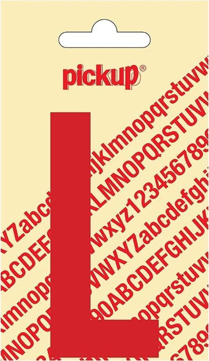 Pickup plakletter Nobel 90 mm rood L - 31022090L