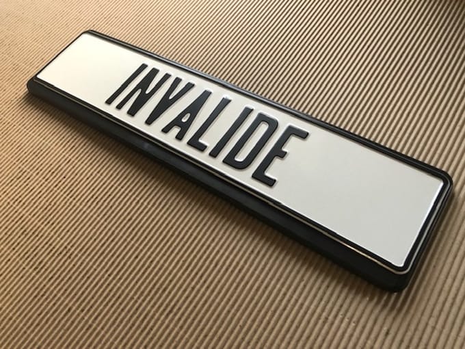 Invalide Bord / Zwart-Wit / Met Gratis Houder / 52x11 CM