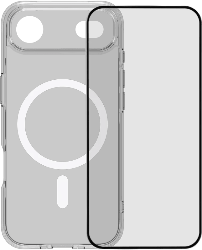 BlueBuilt Protective Back Cover met MagSafe iPhone Air Transparant + Screenprotector Glas