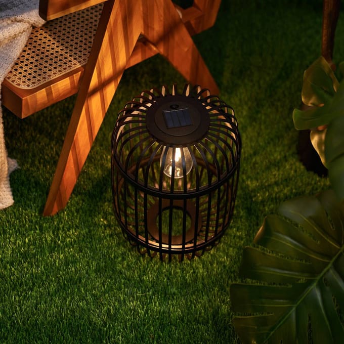 Pauleen LED tafellamp op zonne-energie SUNSHINE RAY zwart 25 cm IP44