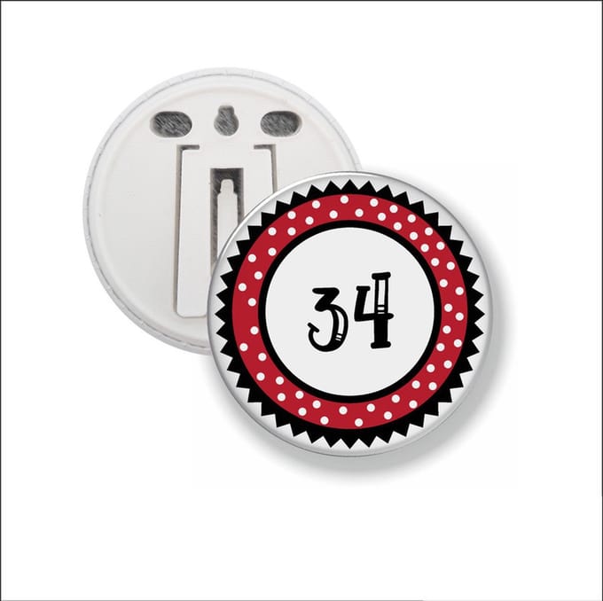 Button Met Clip 58 MM - 34