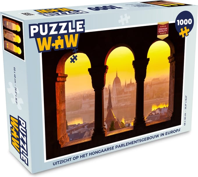 Puzzel Uitzicht op het Hongaarse parlementsgebouw in Europa - Legpuzzel - Puzzel 1000 stukjes volwassenen