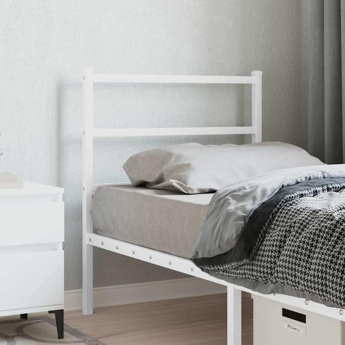 vidaXL Vervangend hoofdbord 80 cm metaal wit