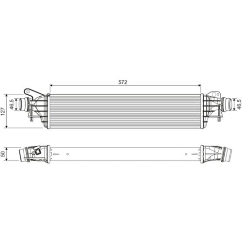Lage-temperatuurRadiator, laadluchtRadiator VALEO 822909