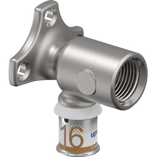 Uponor S-Press Smart Aqua muurplaat - met hoge flens 1/2 binnendraad x 16 mm pers