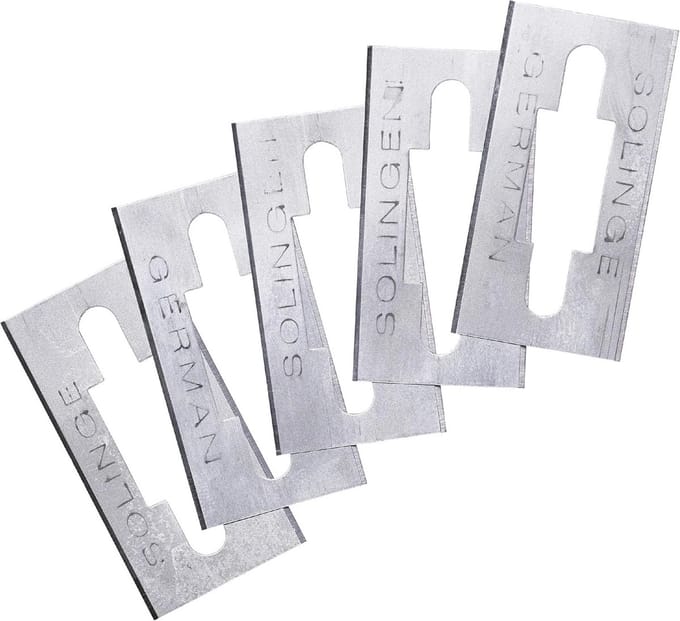 Set van 5 Vervangingsmessen voor Hobbyschaaf 45 mm Staal