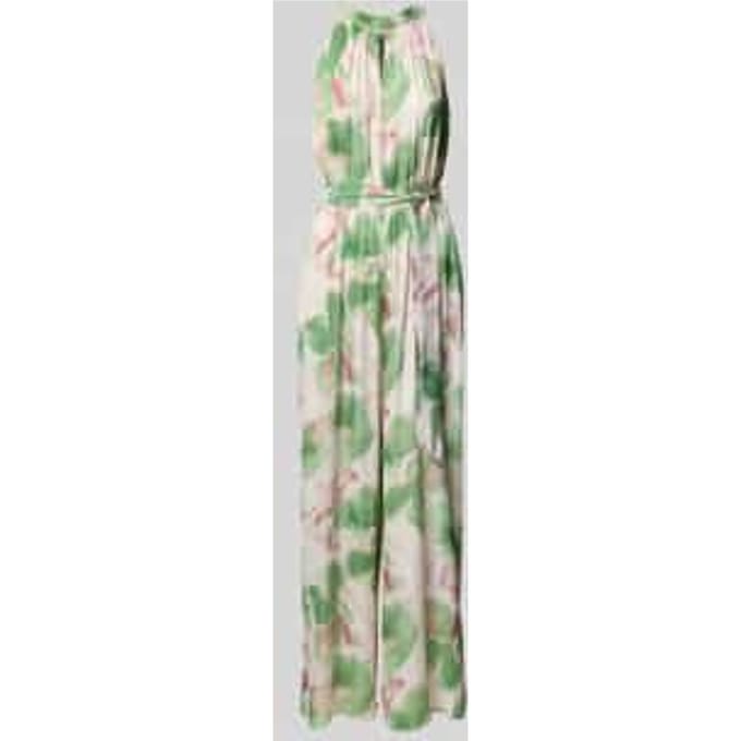 Jumpsuit van viscose met strikceintuur en strik