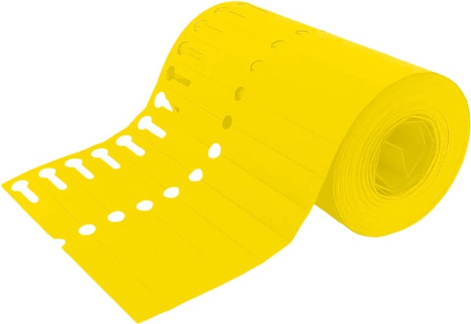 CombiCraft beschrijfbare sleufetiketten geel 120x13mm - per 1000 stuks