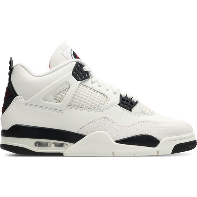 Air Jordan 4 Retro 'Flight Club' - Maat 44 - Sail/University Red/Zwart / Wit Rood - Air Jordan 4 - Lifestyle - Heren Sneakers voor Mannen