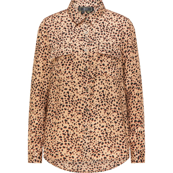 Faina Blouse Dames Beige Veelkleurig