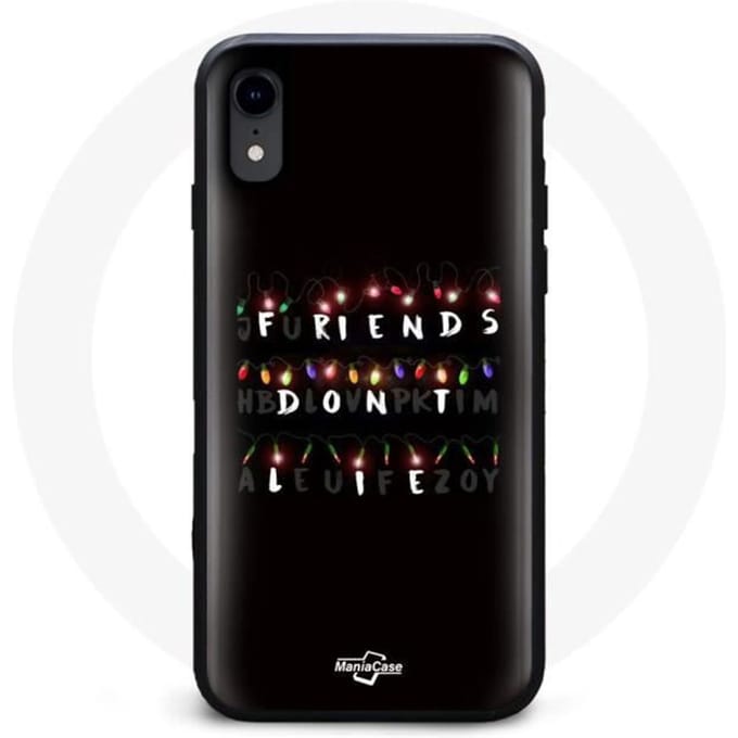 Coque pour Iphone XR Stranger Things Affiche Friends Don't Lie Joyeux noël
