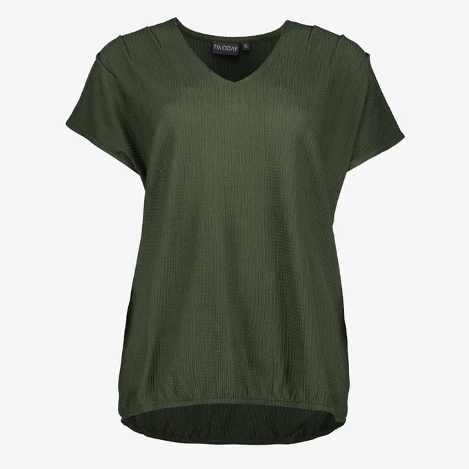 TwoDay dames T-shirt donkergroen - Maat M