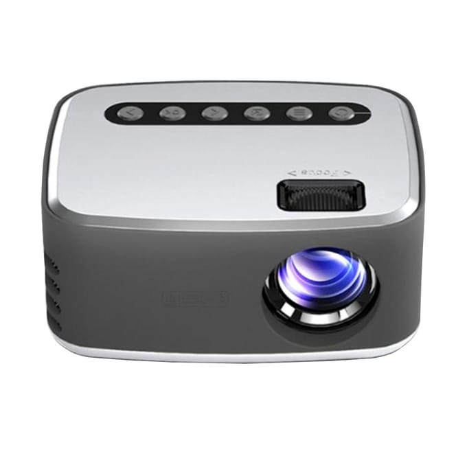 T20 Mini Draagbare Projector 1080P USB HD LED Home Media Videospeler Bioscoop Projector 320x240 US Plug zilver