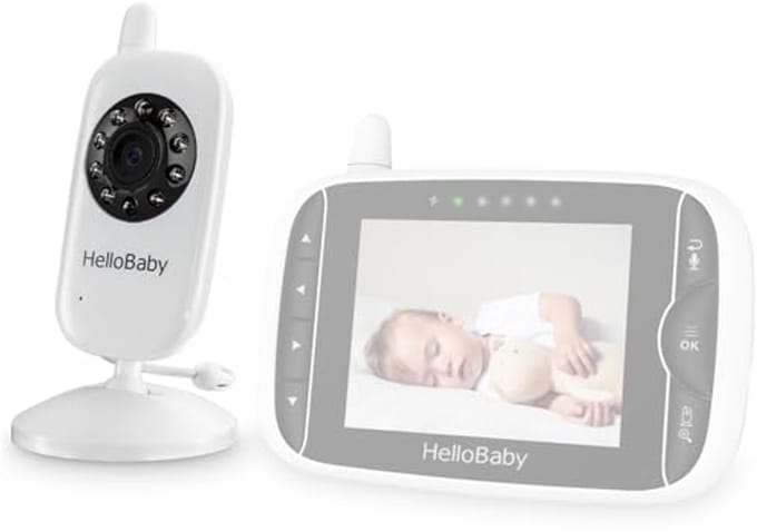 Video-babymonitor met nachtzicht, audio en temperatuurmonitoring