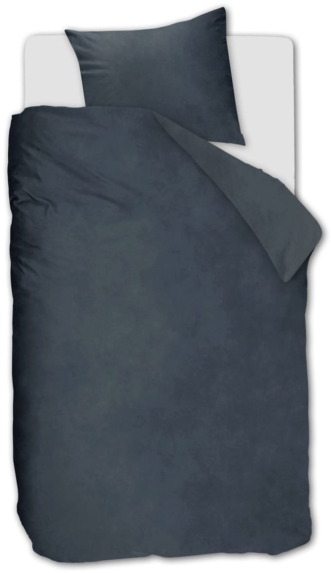 Ambiante Velvety dekbedovertrek - Eenpersoons - 140 x 200/220 cm - Blauw
