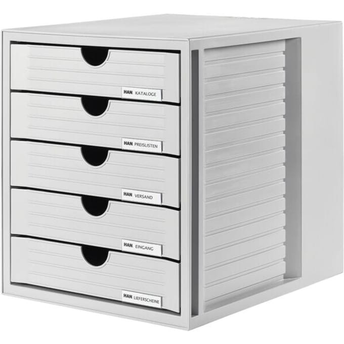 HAN Systembox 1450-11 Ladebox Lichtgrijs DIN A4, DIN C4 Aantal lades: 5
