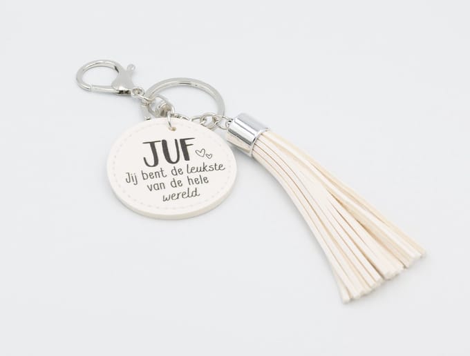 Sleutelhanger /Tashanger +Tassel / Kwast Juf