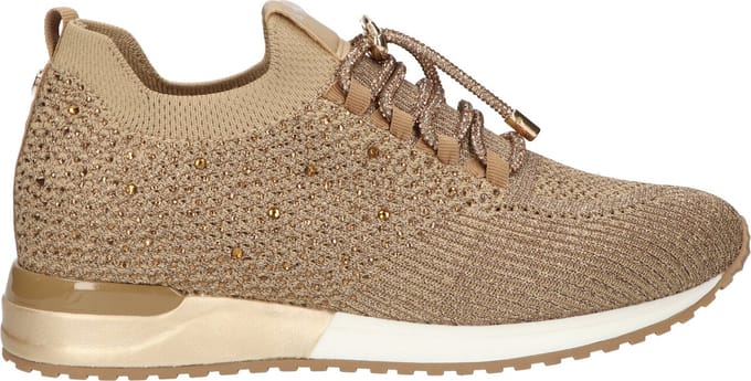 La Strada Sneaker Goud Knitted - Damesschoenen - Maat - 36
