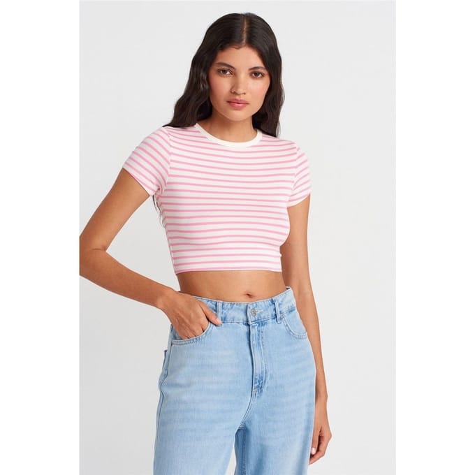 Gestreepte Crop Top Blouse