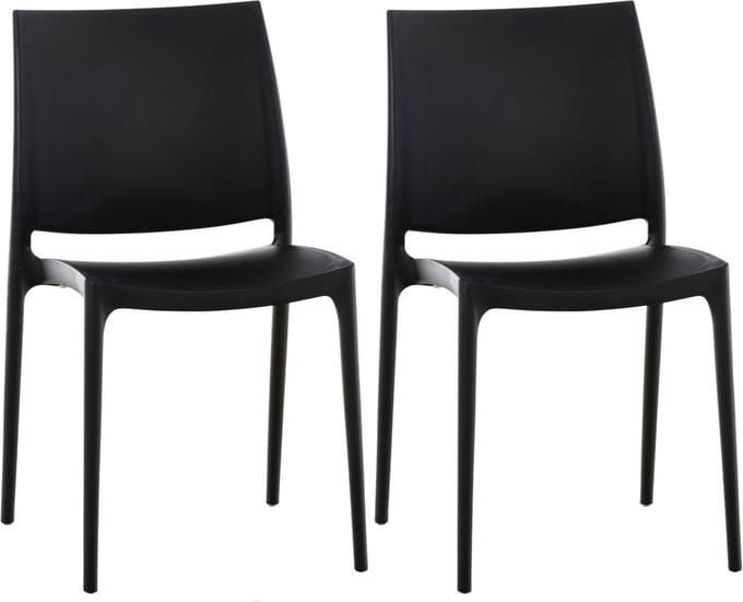 CLP Maya Set van 2 Stoelen zwart