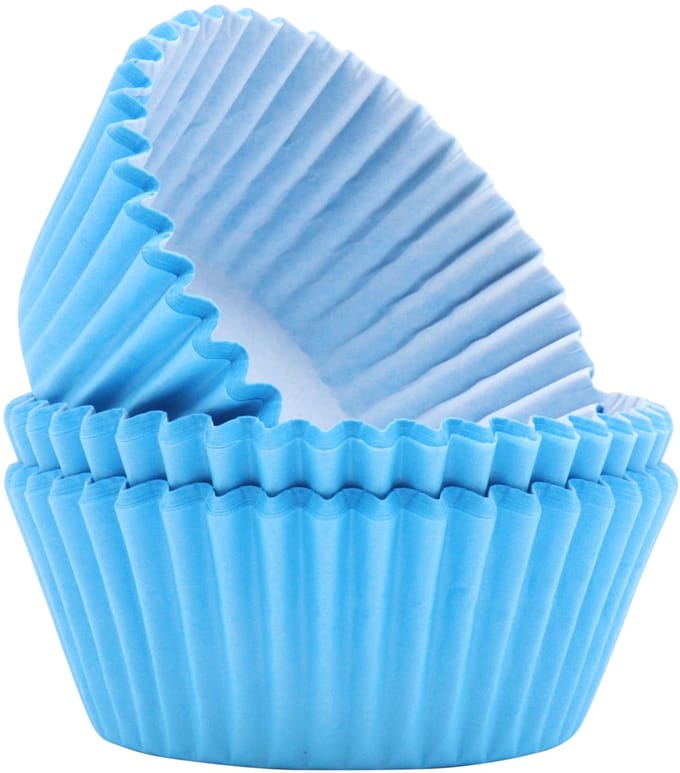 Cupcake hoesjes, lichtblauw (60)