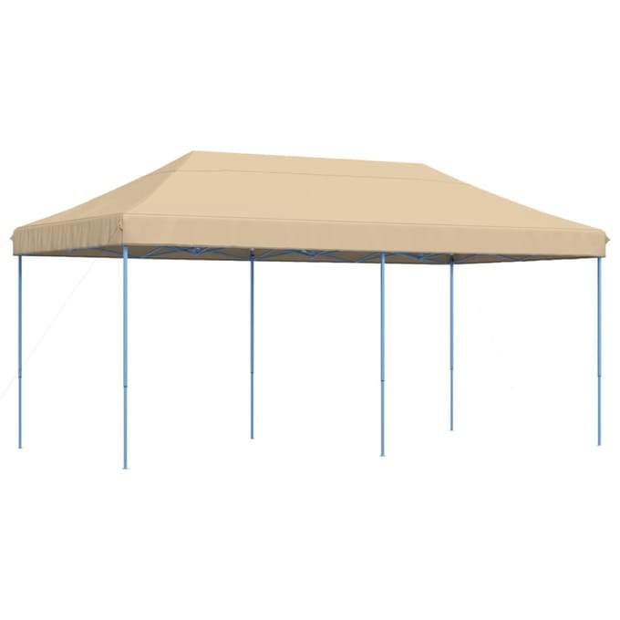 vidaXL - Partytent - Beige - met - blauwe - frame - Oxford - Stof
