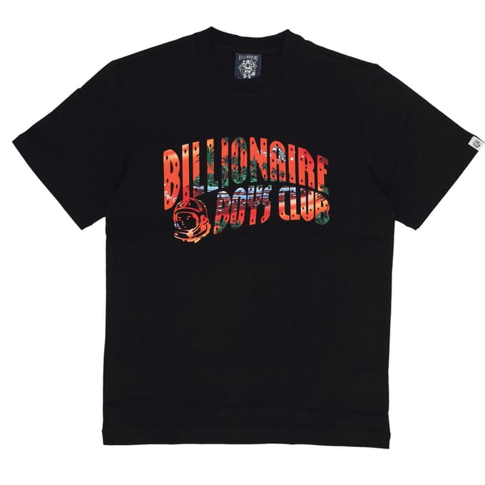 Heren T-shirt Tropical Island Fill Arch Logo Tee Black