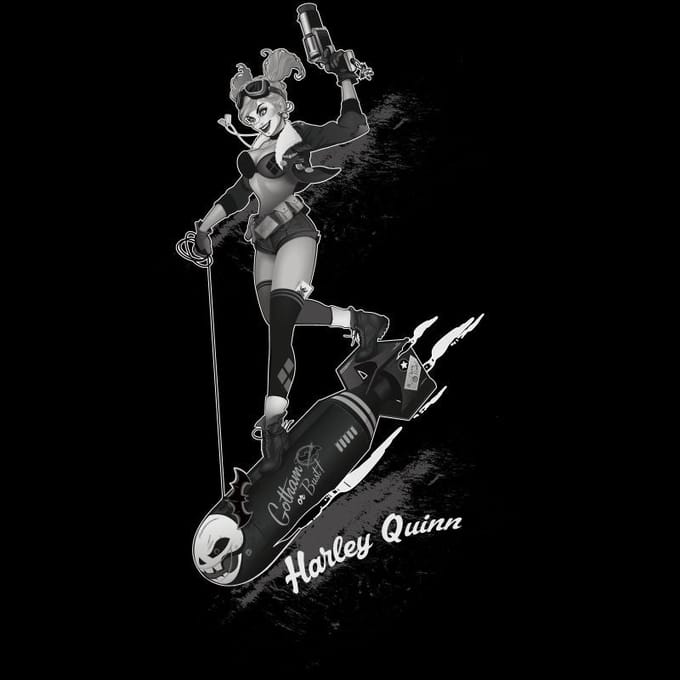DC Comics Batman Harley Quinn Gotham T-shirt - Zwart - M
