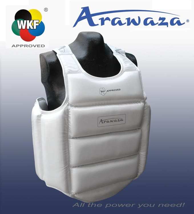 Bodyprotector voor karate Arawaza | U14 WKF | Wit (Maat: S)