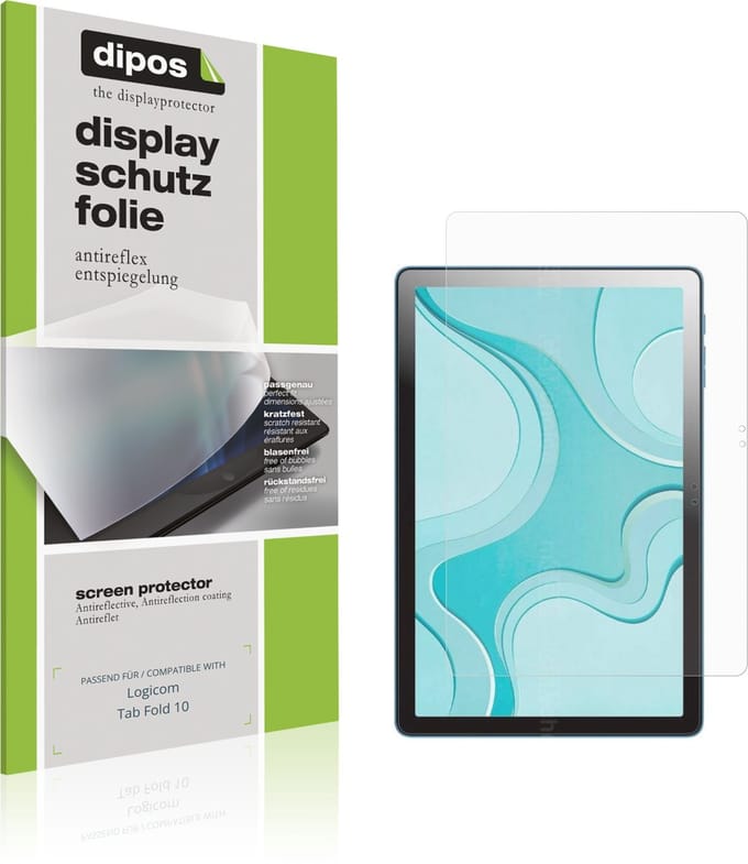 dipos – 2x Matte Beschermfolie geschikt voor Logicom Tab Fold 10 | Krasbestendige & antireflecterende Screenprotector Ultra-Thin