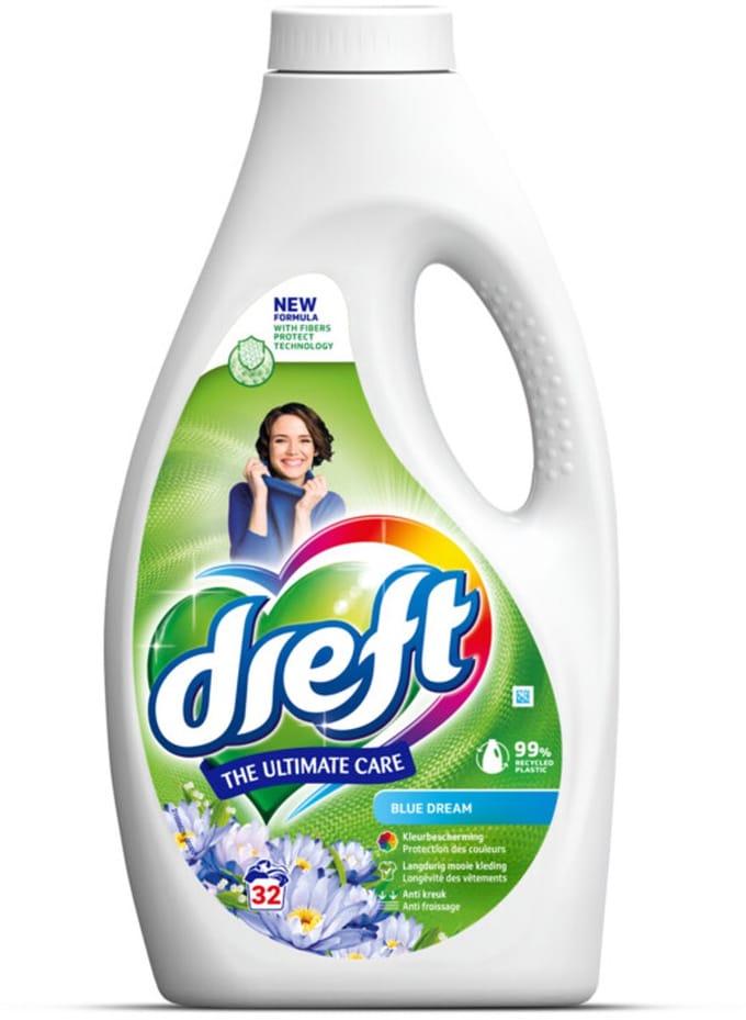 Dreft - Vloeibaar Wasmiddel - Gekleurde Was - Blauwe Droom - 32 Wasbeurten