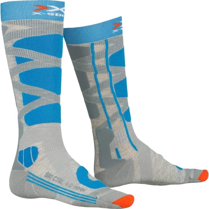 X-socks Skisokken Control Polyamide Grijs/turquoise Mt 37-38
