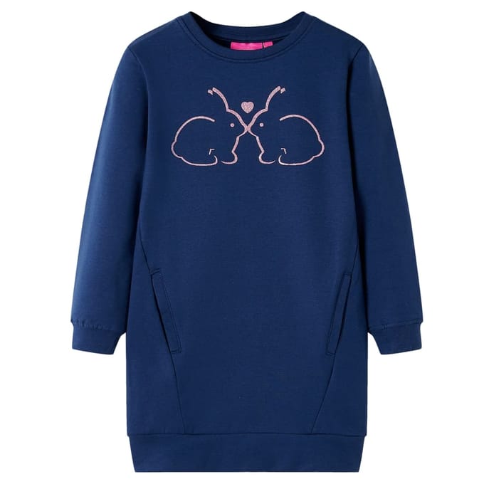 vidaXL - Kinderjurk - 104 - marineblauw