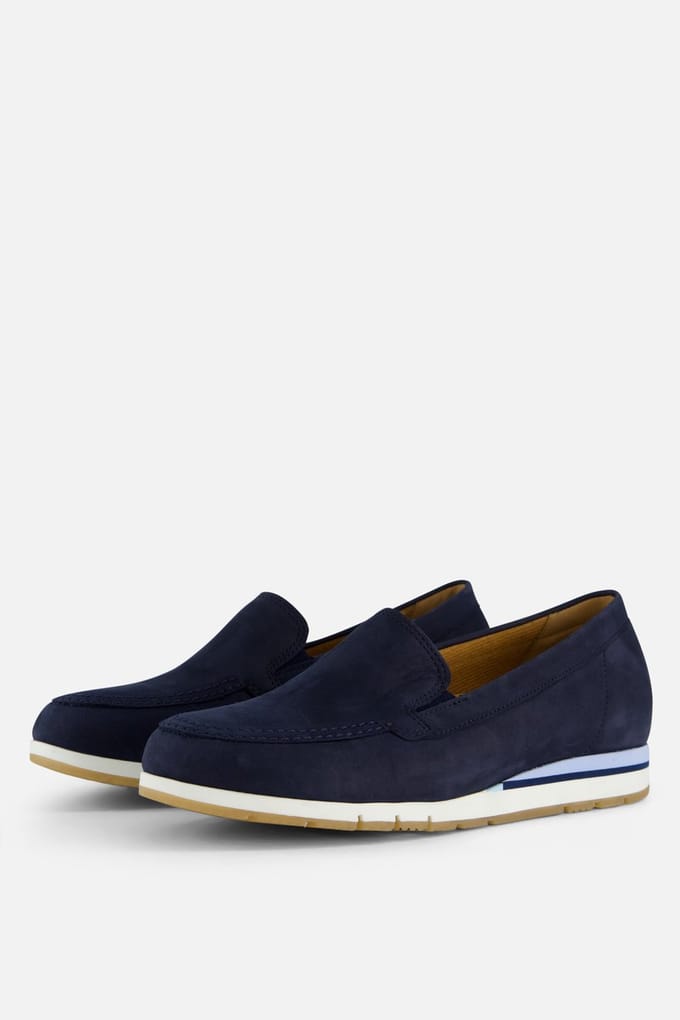 Gabor Instappers blauw Nubuck - Maat 36.5