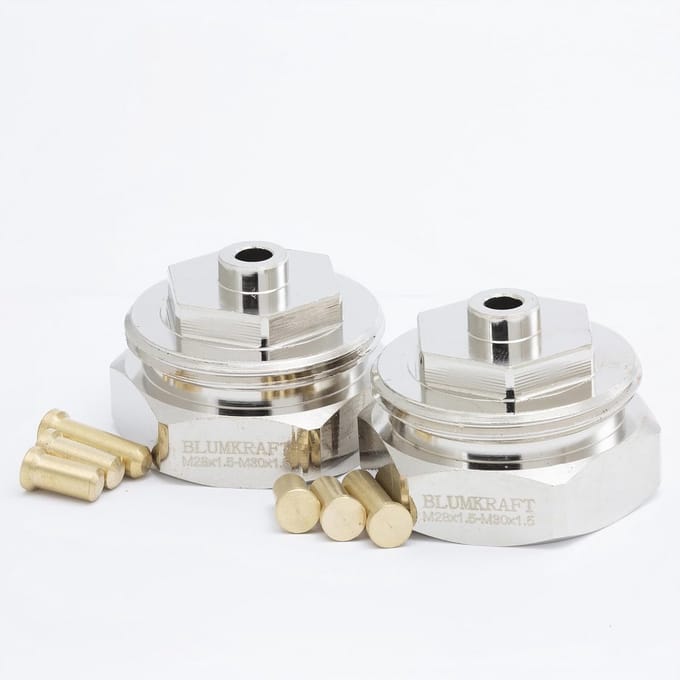 Set van 2 radiatoradapters M28 naar M30 voor thermostaat