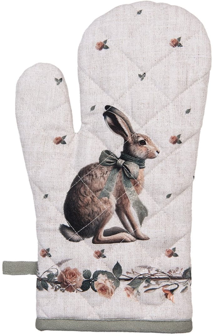 Clayre & Eef Ovenwant 18x30 cm Beige Katoen
