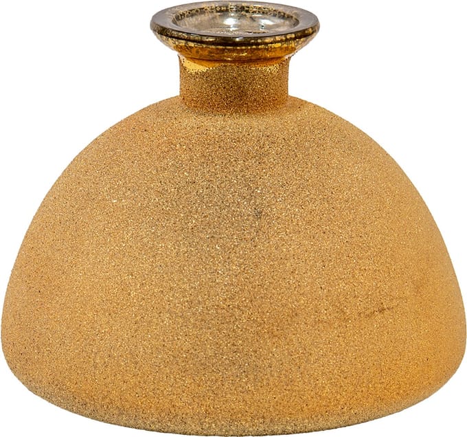 Clayre & Eef Vaas Ø 17x14 cm Goudkleurig Glas