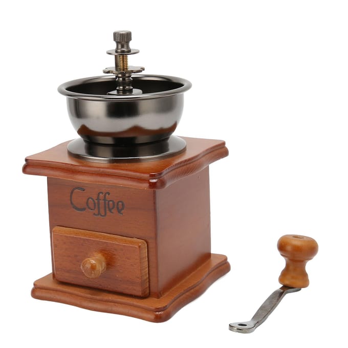 Handmatige Koffiebonenmaler Vintage Stijl Handmatige Koffiemolen Grinder voor Thuis Koffiebar Melkthee gray