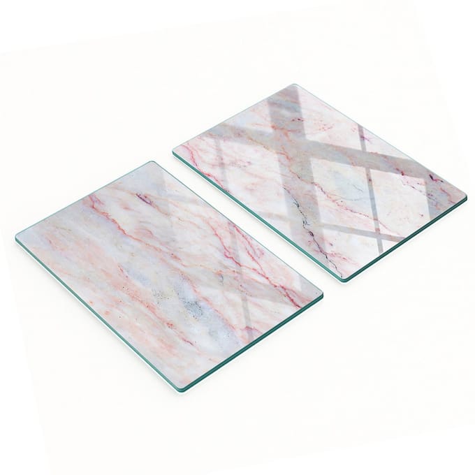 Multifunctionele decoratieve glazen borden met marmerprint 2x40x52 cm