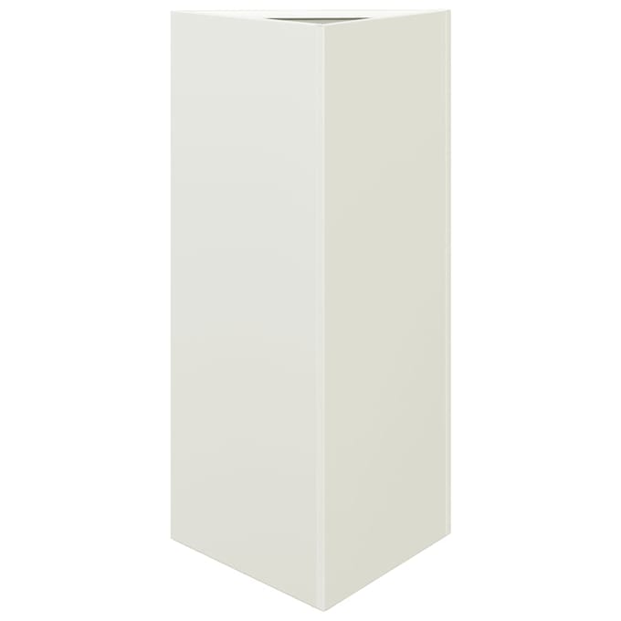 vidaXL - Plantenbak - driehoek - 40x34,5x70 - cm - staal - wit