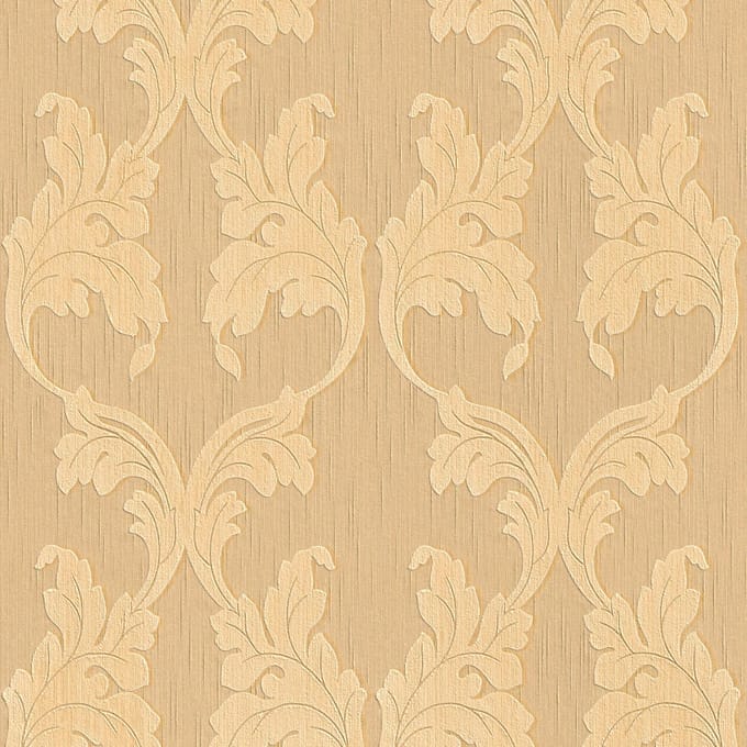 Textiel look behang Profhome 956283-GU textiel behang gestructureerd in textiel look mat oranje beige 5,33 m2